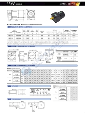 25W 220V交流齒輪減速剎車電機——4RK25GN-CM產(chǎn)品介紹
